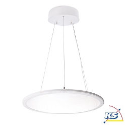 KapegoLED pendant luminaire LED Panel, transparent, round, warm white
