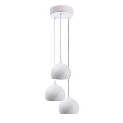 LED pendant luminaire HEZE III, 3 flames, 15W 3000K 1000lm 90, matt white