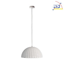 Plaster pendant luminaire BASKET II,  34.4cm / H 168cm, E27 max. 40W, paintable