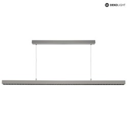 Pendelleuchte OFFICE THREE, UGR <10, Up/Down, 118cm, Pendel 250cm, 60W 4000K 7000lm 115/55, DALI 2.0 steuerbar, aluminium