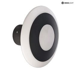 Lampada da parete BERMUDA II rotondo, diretto / indiretto, con diffusore IP20, grigio scuro 