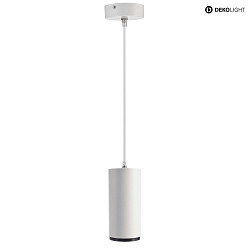 Luminaire  suspension LUCEA 15 IP20, transparent, blanc trafic gradable