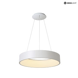pendant luminaire SCULPTORIS 40 CCT DIM CCT Switch, ring shape IP20, mat, traffic white dimmable