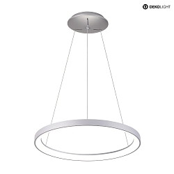 LED Pendelleuchte MEROPE, 40cm, 30W, 3000/4000K, IP20, silber