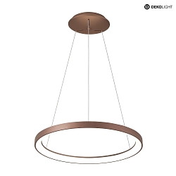LED Pendelleuchte MEROPE, 40cm, 30W, 3000/4000K, IP20, Kaffee
