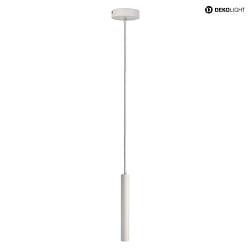 LED Pendelleuchte SLIM, IP20, 1-flammig,  3.9cm, 5W 3000K 500lm 24, CRi >90, UGR <19, schaltbar, Soft-Textilkabel, wei