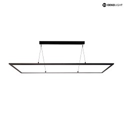 pendant luminaire LED PANEL square IP40, transparent, deep black dimmable