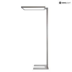floor lamp OFFICE ONE up / down, for VDU workstation, dimmable IP20, satined, white, white aluminum dimmable