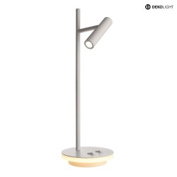 Lampada da tavolo BRAHE con interruttore, con spot LED, diretto / indiretto IP20, Bianco 