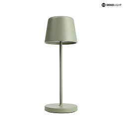 battery table lamp CANIS MINI CCT Switch, with touch dimmer IP65, green, mat dimmable