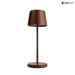 battery table lamp CANIS MINI CCT Switch, with touch dimmer IP65, mat, rust dimmable
