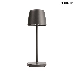 battery table lamp CANIS MINI CCT Switch, with touch dimmer IP65, grey, mat dimmable