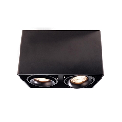 Deckenleuchte MONA II, 50W, 2x GU10, 220-240V, IP20, schwarz