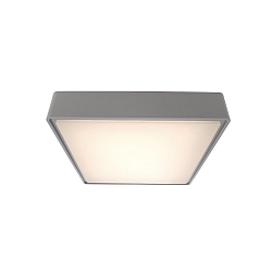 Luminaire de plafond QUADRATA, II carr IP65, gris, blanche