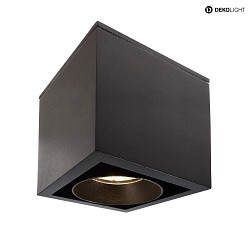 LED Deckenleuchte CETI, 11W, 3000K, 730lm, IP44, schwarz / silber