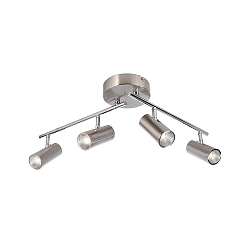 LED ceiling luminaire BECRUX IV, 20W 3000K 1960lm 120, dimmable, brushed silver