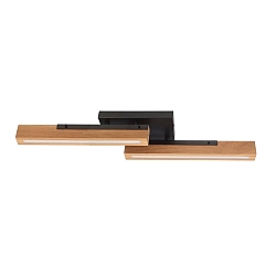 Plafoniera MADERA lampada in legno IP20, marrone, nero