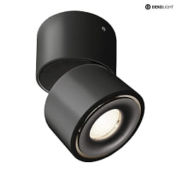 Luminaire de plafond UNI II MINI TILT  1 flamme, pivotant  la cardan IP20, noir profond gradable