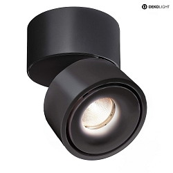 ceiling luminaire UNI II TILT 1 flame, cardanic swivelling IP20, deep black dimmable