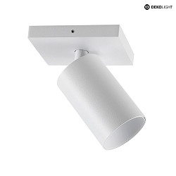 Plafoniera CAN TILT SQUARE 1-Lampadina, angolare, girevole, ruotabile GU10 IP20, bianco dimmerabile