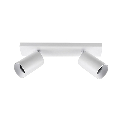 Deckenstrahler CAN TILT, IP20, 2-flammig, eckige Basis, 2x GU10 max. 7.5W, verstellbar, wei