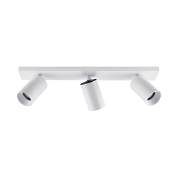 Deckenstrahler CAN TILT, IP20, 3-flammig, eckige Basis, 3x GU10 max. 7.5W, verstellbar, wei