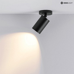 ceiling luminaire CAN TILT ROUND 1 flame, round, swivelling, rotatable GU10 IP20, black dimmable
