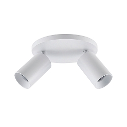 Deckenstrahler CAN TILT, IP20, 2-flammig, runde Basis, 2x GU10 max. 7.5W, verstellbar, wei