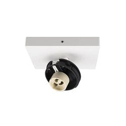 Luminaire de plafond CAN TILT BASE à 1 flamme, angulaire GU10 IP20, blanche gradable