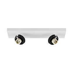 Luminaire de plafond CAN TILT BASE à 2 flammes, angulaire GU10 IP20, blanche gradable