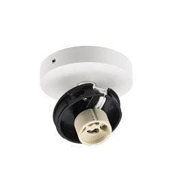 Luminaire de plafond CAN TILT BASE à 1 flamme, rond GU10 IP20, blanche gradable