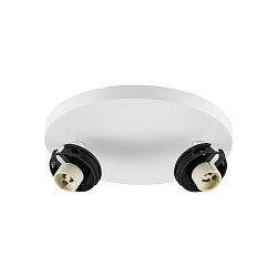 Luminaire de plafond CAN TILT BASE à 2 flammes, rond GU10 IP20, blanche gradable
