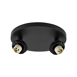 Luminaire de plafond CAN TILT BASE à 2 flammes, rond GU10 IP20, noir gradable