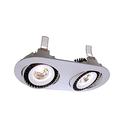 Recessed LED ceiling luminaire shop II recessed Downlight, current constant, 500 mA, 30W, 30, 4000K, silver