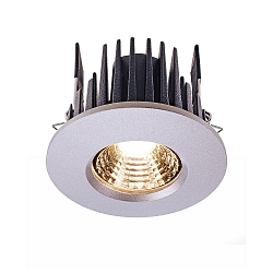 LED Deckeneinbauleuchte COB 68 IP65 rund, stromkonstant, 350mA, 8W, 2700K, Silber