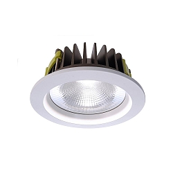 Recessed LED ceiling luminaire COB 170 rund, 25W, current constant, 35V DC, 700mA, 4000K, white