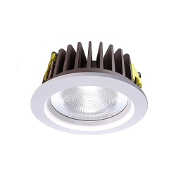 Recessed LED ceiling luminaire COB 210 rund, 37W, current constant, 35V DC, 1050mA, 4000K, white