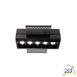 KapegoLED recessed ceiling luminaire CETI 5 Hide, current constant, 14-15V DC, 700 mA, 10W, 2900K, black