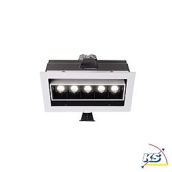 KapegoLED recessed ceiling luminaire CETI 5 Adjust, current constant, 14-15V DC, 700 mA, 10W, matt white, warm white