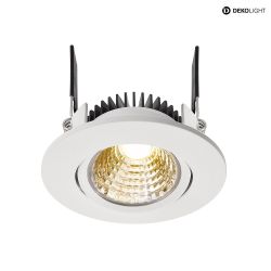 LED Deckeneinbauleuchte COB-68-24V-RUND, 24V DC, 8.5W 2700K 45, schwenkbar, dimmbar, Wei