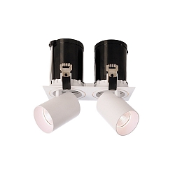 Recessed LED ceiling luminaire RIGEL MINI SQUARE DOUBLE, 12W 3000K 1390lm 35, dimmable, matt white
