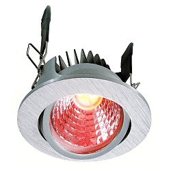 Apparecchio da incasso a soffitto COB 68 LED tensione costante IP20, Argento spazzolato dimmerabile