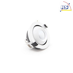 Plafonnier encastr BELLATRIX pivotant IP20, blanche gradable