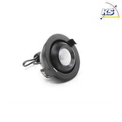 Plafonnier encastr BELLATRIX pivotant IP20, noir  gradable