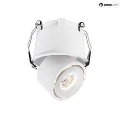 Plafonnier encastr UNI II MINI 2 ples, courant constant, pivotant  la cardan IP20, blanche gradable