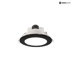 Apparecchio da incasso a soffitto ACRUX 68 CCT Switch, con anello decorativo IP20, nero, bianco dimmerabile