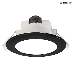 Apparecchio da incasso a soffitto ACRUX 195 CCT Switch, con anello decorativo IP20, nero, bianco dimmerabile