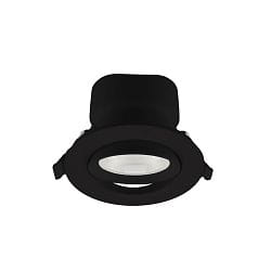 recessed spotlight SURTUR TILT 83 swivelling, Dim-To-Warm IP20 | IP44, black dimmable