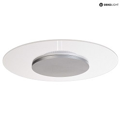 Plafoniera ZANIAH 37 IP20, argento, trasparente, bianco dimmerabile