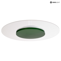 Plafoniera ZANIAH 37 IP20, verde, trasparente, bianco dimmerabile